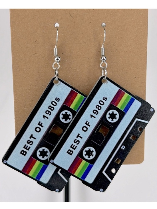 Fashion Jewelry Jewelry - 80’s Cassette Tape Dangle Earrings 2D Acrylic Cartoon Fashion Jewelry